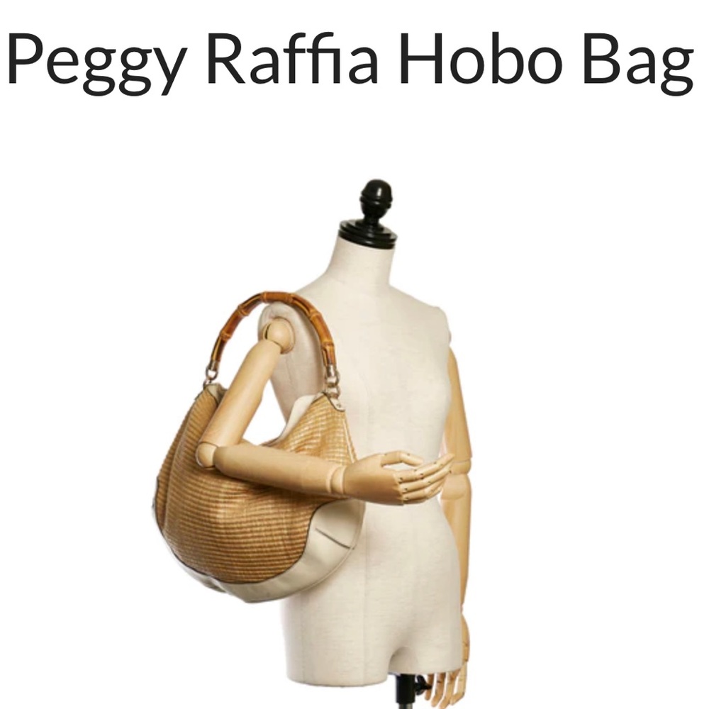 Gucci Raffia Peggy Hobo